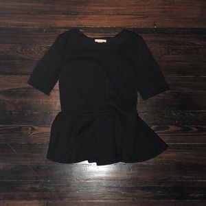 Black Peplum Top Size 6